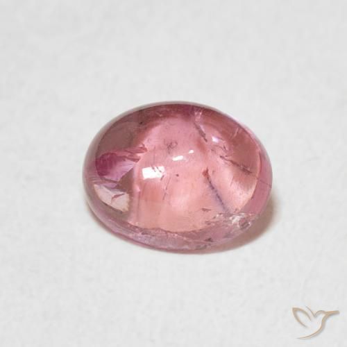 Tormalina Rosa hot naturale da 1.08 ct, Ovale, Trasparente