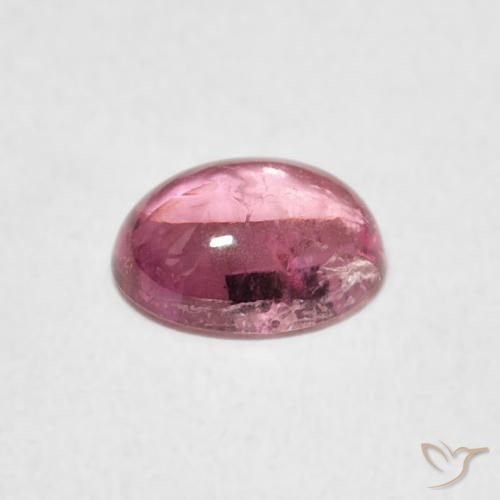 Tormalina Rosa hot naturale da 1.08 ct, Ovale, Trasparente