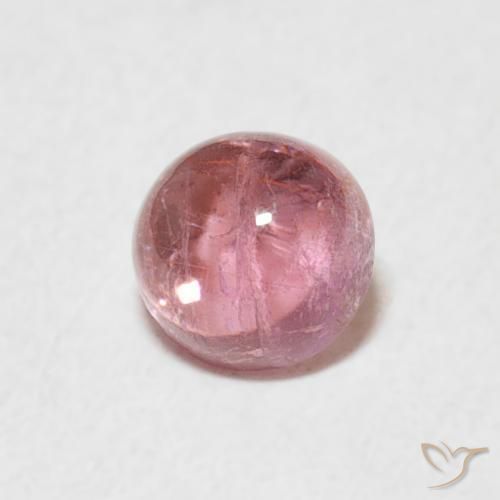 Tormalina Rosa chiaro naturale da 0.56 ct, Rotondo, Trasparente
