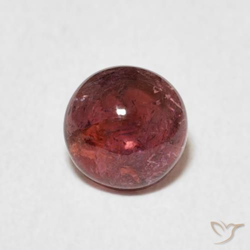 0.64ct Naturale Vino Rosso Profondo Tormalina, Rotondo, Trasparente