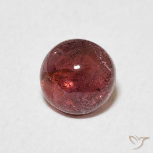 Tormalina Vino Rosso Profondo naturale da 0.64 ct, Rotondo, Trasparente