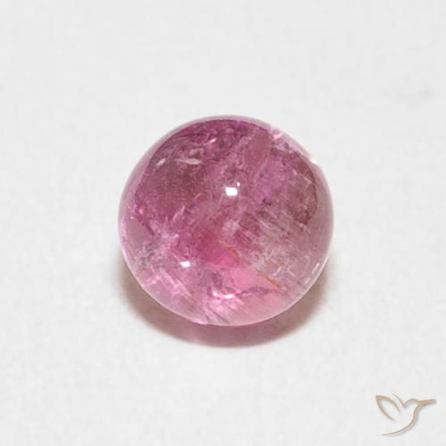 0.77ct Naturale Rosa hot Tormalina, Rotondo, Trasparente