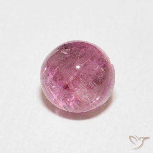 Tormalina Rosa hot naturale da 0.77 ct, Rotondo, Trasparente