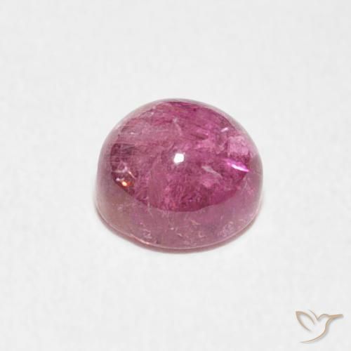 Tormalina Rosa hot naturale da 0.77 ct, Rotondo, Trasparente