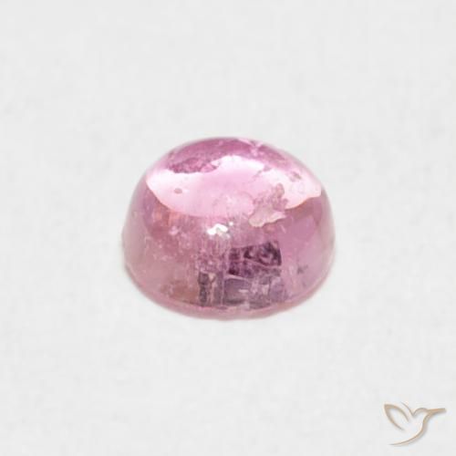 Tormalina Rosa chiaro naturale da 0.37 ct, Rotondo, Trasparente
