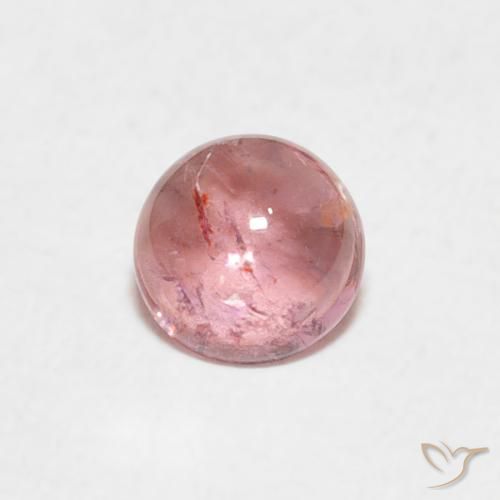 0.45ct Naturale Tono rosa gomma da masticare Tormalina, Rotondo, Trasparente