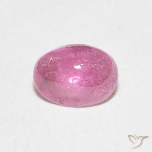 0.68ct Naturale Rosa hot Tormalina, Ovale, Trasparente