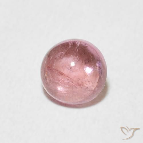 Tormalina Rosa chiaro naturale da 0.56 ct, Rotondo, Trasparente