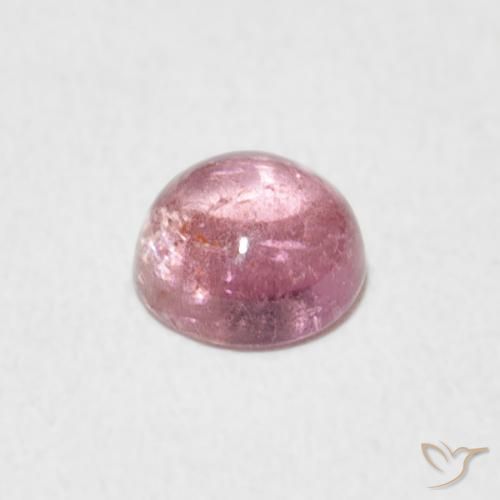 Tormalina Rosa chiaro naturale da 0.56 ct, Rotondo, Trasparente