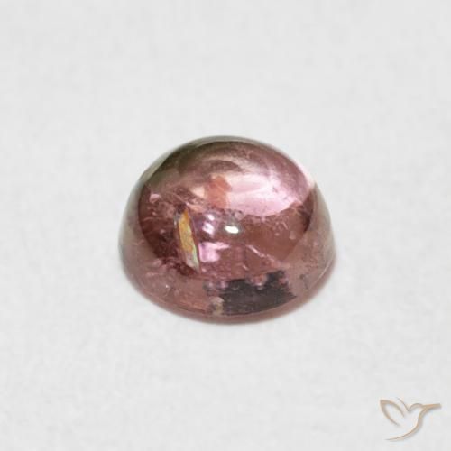 Tormalina Rosa shocking chiaro naturale da 0.61 ct, Rotondo, Trasparente