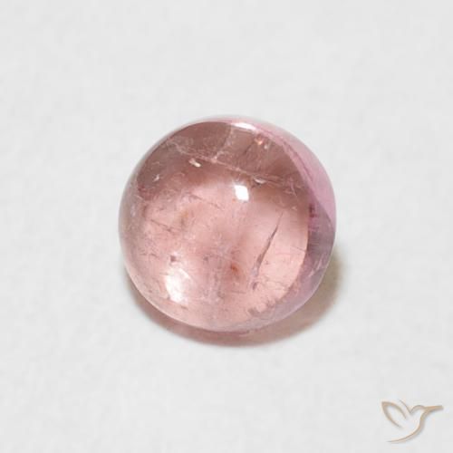 Tormalina Rosa chiaro naturale da 0.63 ct, Rotondo, Trasparente