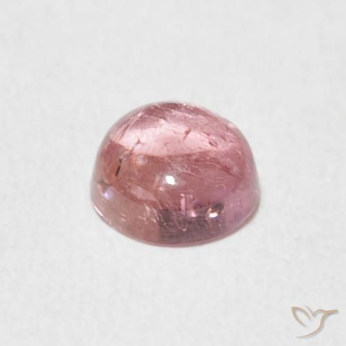 Tormalina Rosa chiaro naturale da 0.63 ct, Rotondo, Trasparente