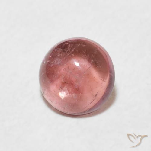 Tormalina Light Candy Apple Red naturale da 0.61 ct, Rotondo, Trasparente