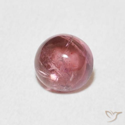 Tormalina Rosa intenso naturale da 0.55 ct, Rotondo, Trasparente