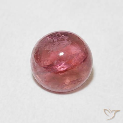 0.91ct Naturale Punch di frutta rosso Tormalina, Rotondo, Trasparente
