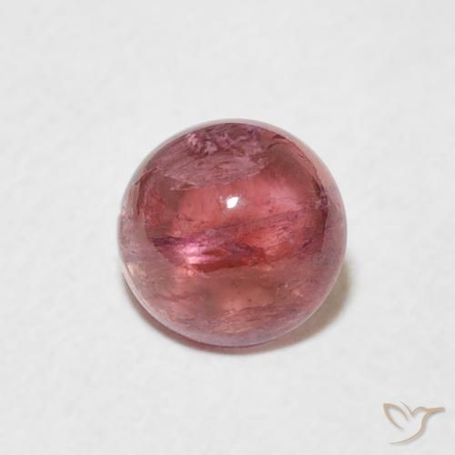 Tormalina Punch di frutta rosso naturale da 0.91 ct, Rotondo, Trasparente