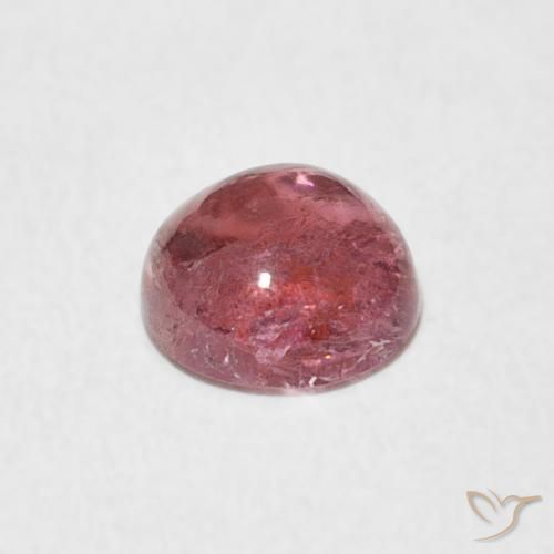 Tormalina Punch di frutta rosso naturale da 0.91 ct, Rotondo, Trasparente