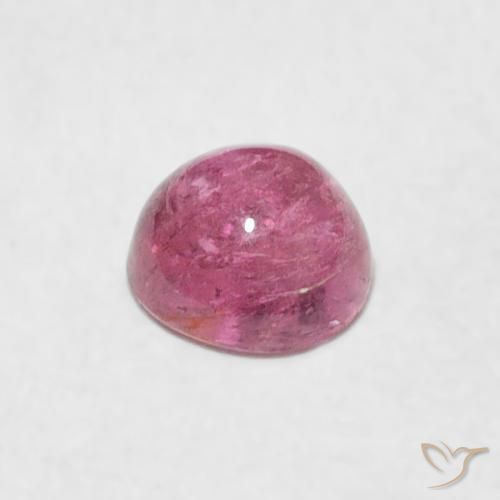 Tormalina Rosa gomma da masticare naturale da 0.65 ct, Rotondo, Trasparente