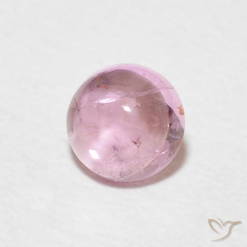 Tormalina Rosa Molto Chiaro naturale da 0.68 ct, Rotondo, Trasparente