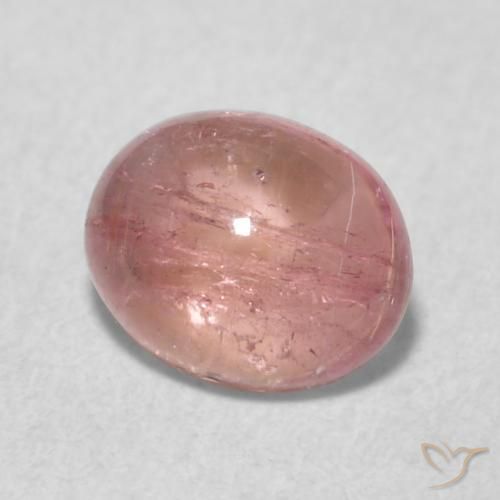 Tormalina Rosa chiaro naturale da 0.75 ct, Ovale, Trasparente
