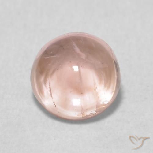 0.70ct Naturale Rosa terroso Tormalina, Rotondo, Trasparente