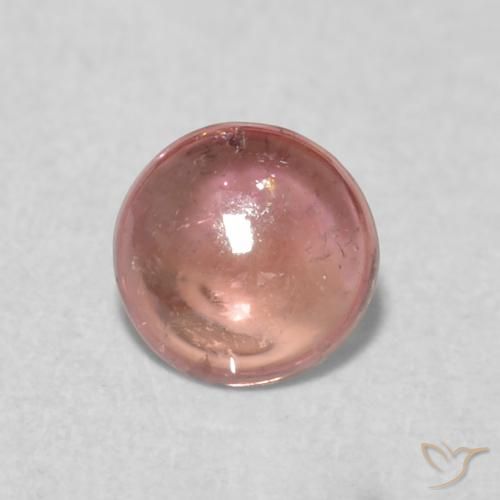 0.40ct Naturale Rosa arancio Tormalina, Rotondo, Trasparente