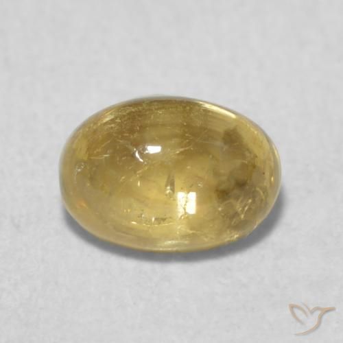 0.72ct Naturale Giallo Toscana Tormalina, Ovale, Trasparente