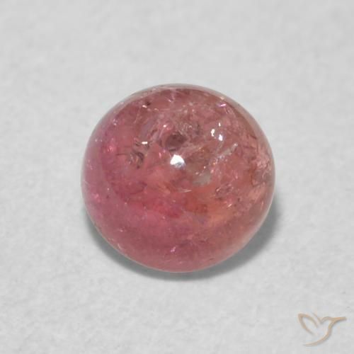 Tormalina Rosa intenso naturale da 0.63 ct, Rotondo, Trasparente