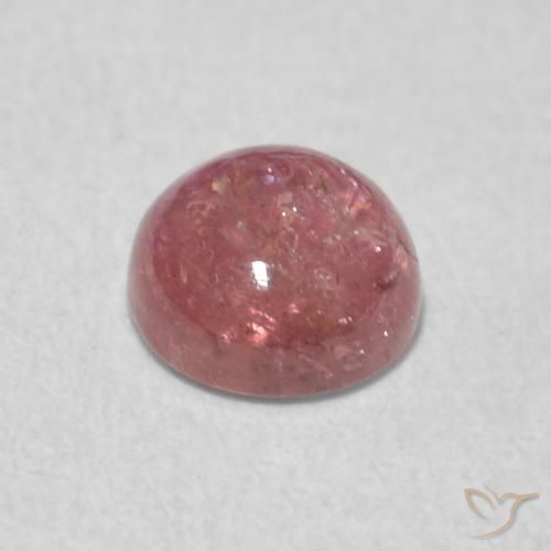 Tormalina Rosa intenso naturale da 0.63 ct, Rotondo, Trasparente