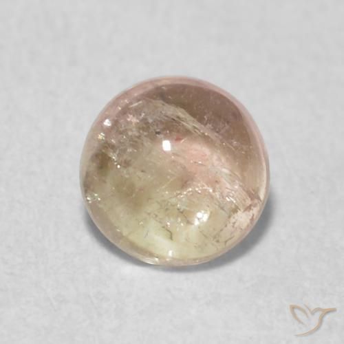 0.49ct Naturale Rosa arancio Tormalina, Rotondo, Trasparente