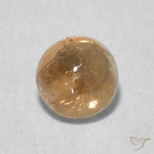 0.62ct Naturale Golden-Peach Tormalina, Rotondo, Trasparente
