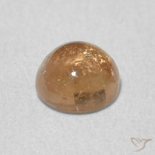 Tormalina Golden-Peach naturale da 0.62 ct, Rotondo, Trasparente