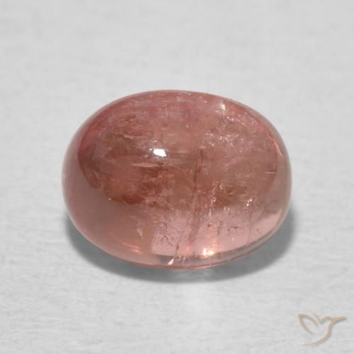 1.39ct Naturale Rosa arancio Tormalina, Ovale, Trasparente