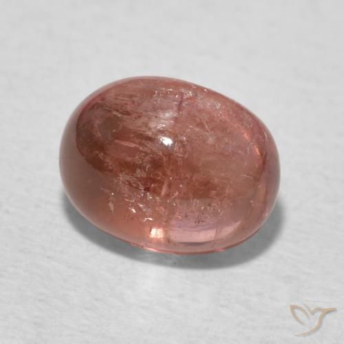 Tormalina Rosa arancio naturale da 1.39 ct, Ovale, Trasparente