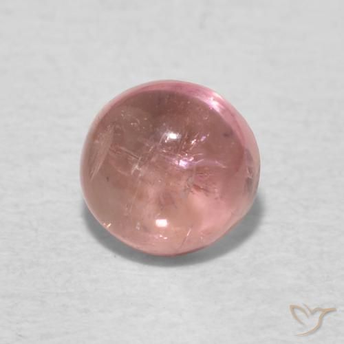 Tormalina Rosa chiaro naturale da 0.53 ct, Rotondo, Trasparente
