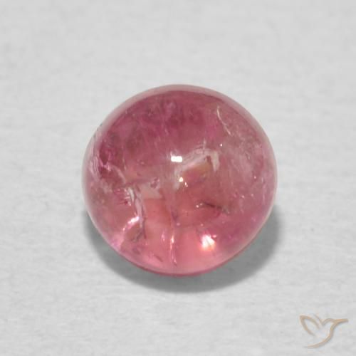 0.74ct Naturale Tono rosa caldo Tormalina, Rotondo, Trasparente