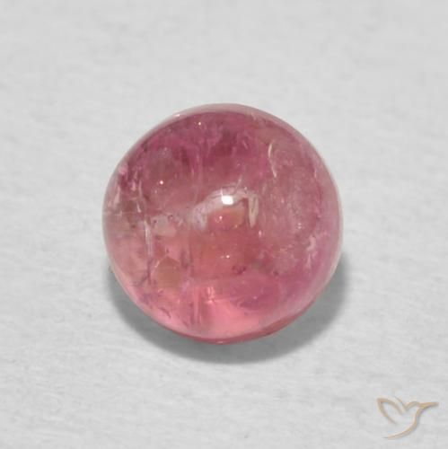 Tormalina Tono rosa caldo naturale da 0.74 ct, Rotondo, Trasparente