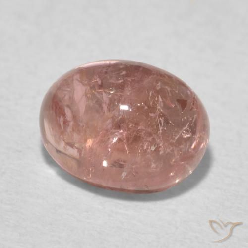 Tormalina Rosa terroso naturale da 1.72 ct, Ovale, Trasparente
