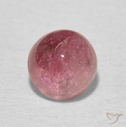 0.80ct Naturale Rosa intenso Tormalina, Rotondo, Trasparente