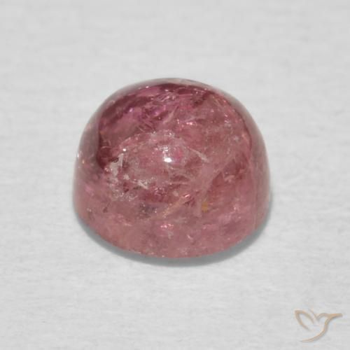 Tormalina Rosa intenso naturale da 0.80 ct, Rotondo, Trasparente