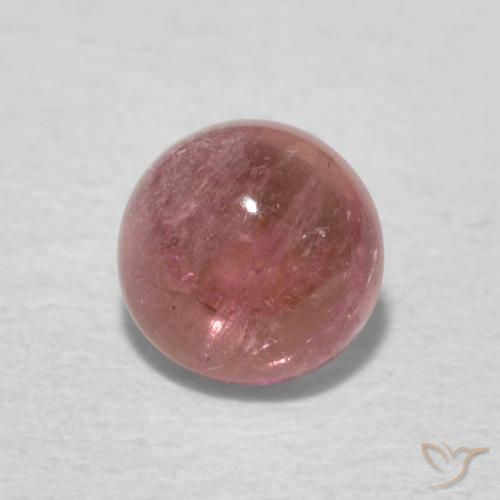 0.59ct Naturale Rosa arancio Tormalina, Rotondo, Trasparente