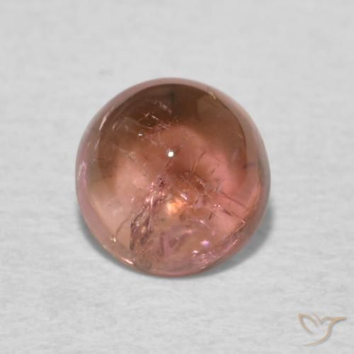 0.65ct Naturale rosa lampone Tormalina, Rotondo, Trasparente