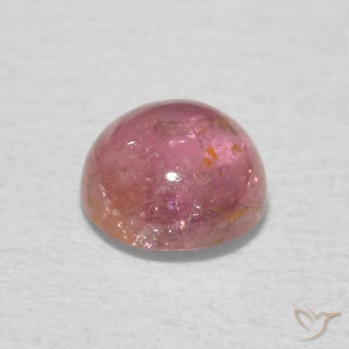 Tormalina Rosa medio naturale da 0.58 ct, Rotondo, Trasparente
