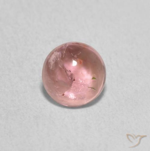 0.82ct Naturale Rosa gomma da masticare Tormalina, Rotondo, Trasparente