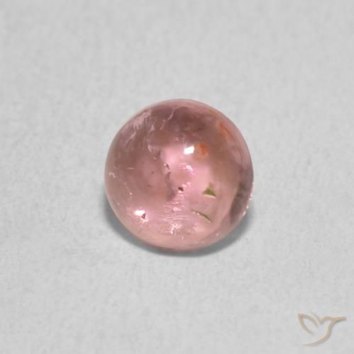 Tormalina Rosa gomma da masticare naturale da 0.82 ct, Rotondo, Trasparente