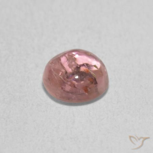 Tormalina Rosa gomma da masticare naturale da 0.82 ct, Rotondo, Trasparente