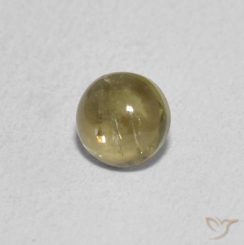 Tormalina Verde terroso naturale da 0.63 ct, Rotondo, Trasparente
