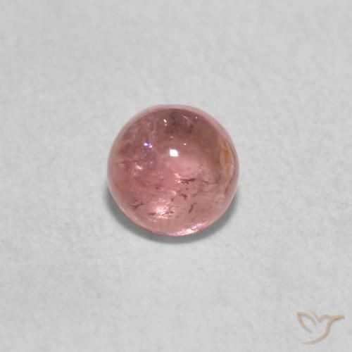 0.60ct Naturale Rosa chiaro Tormalina, Rotondo, Trasparente