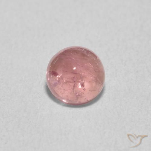 0.64ct Naturale Light Candy Apple Red Tormalina, Rotondo, Trasparente
