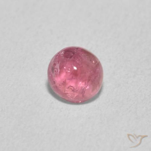 Tormalina Rosa chiaro naturale da 0.55 ct, Rotondo, Trasparente